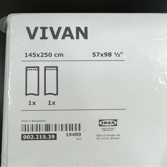 Sold NWT Multiple available IKEA VIVAN curtain set of two in package - Picture 8 of 13